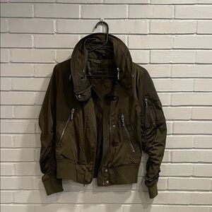 BCBG MaxAzria Olive Bomber Jacket